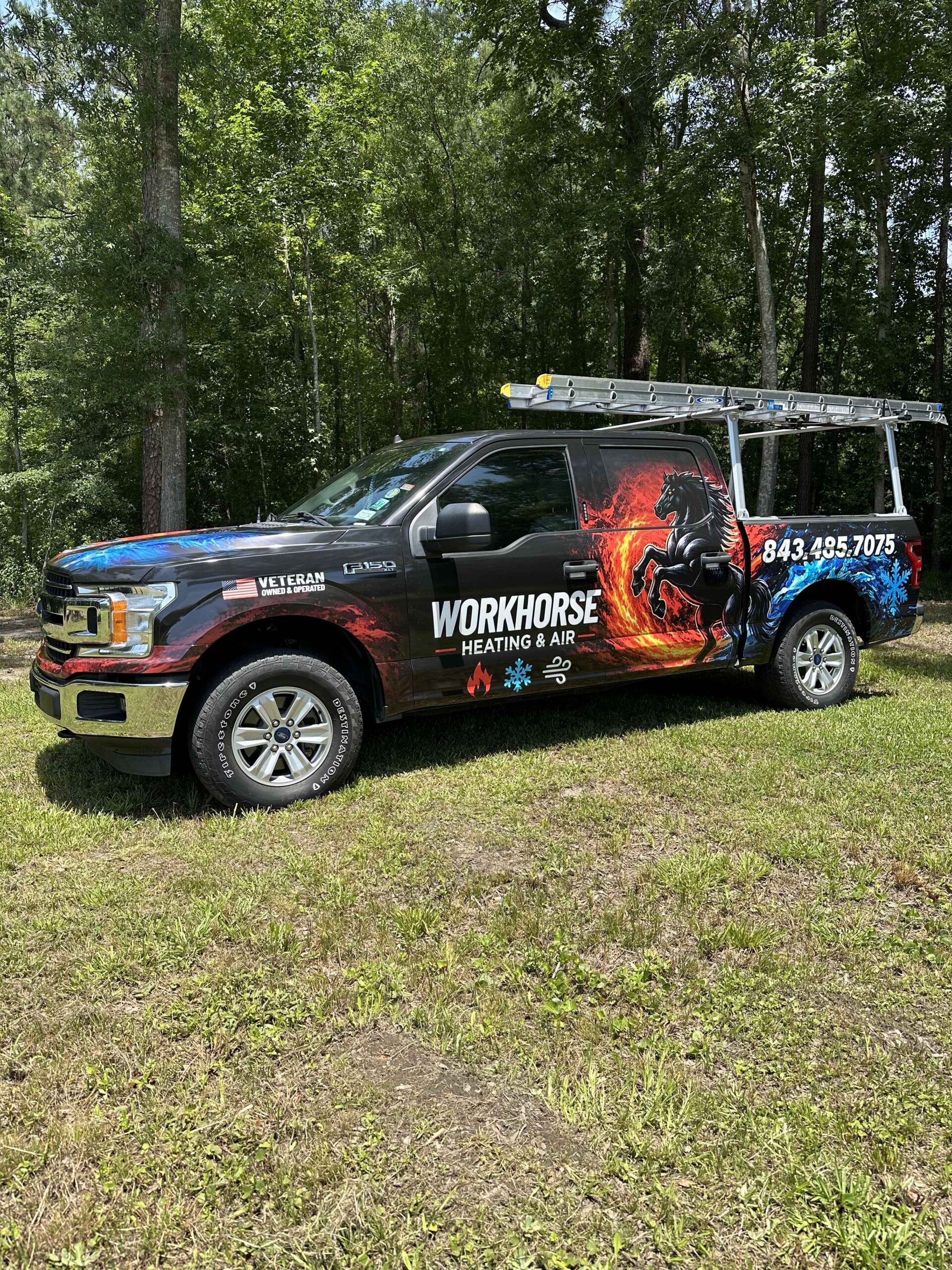 Workhorse Heating and Air veteran-owned service truck