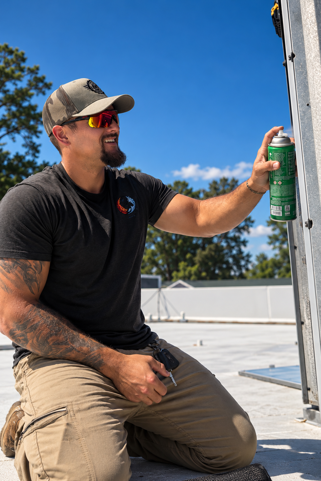 Workhorse Heating and Air branded truck, veteran owned and operated